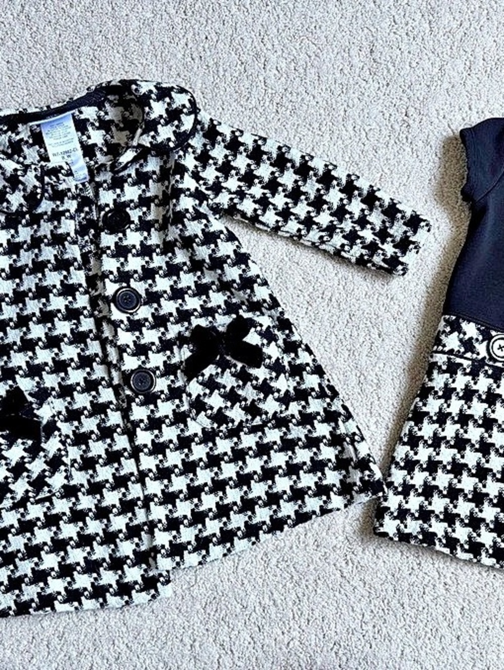 Bonnie Baby 2T Houndstooth Dress & Coat & Set